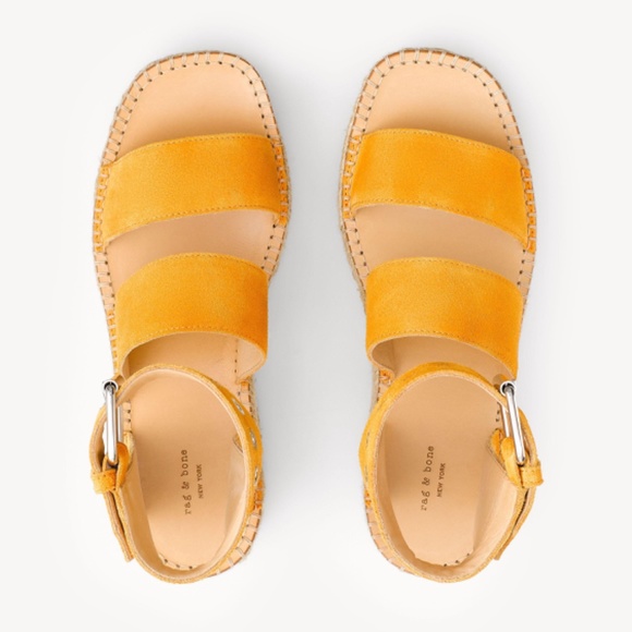 Rag and Bone Tara Marigold Wedge Sandals size 7.5 NWT - Picture 5 of 6